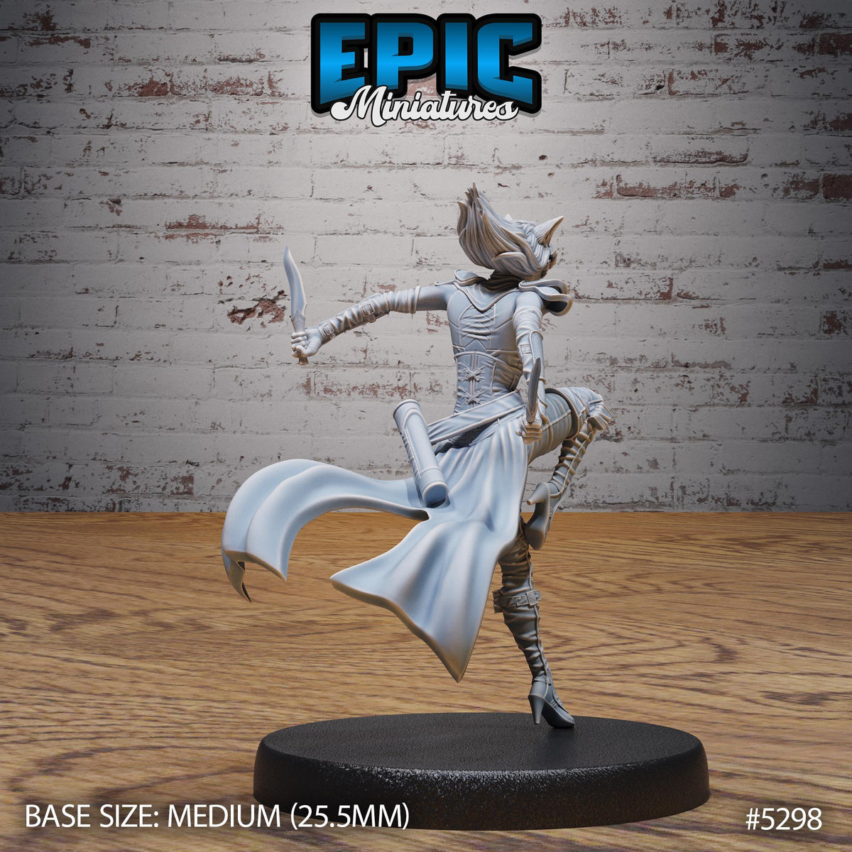Cat Burglar Rogue Option #5298 back DND miniature Adventurers Guild 16k resin