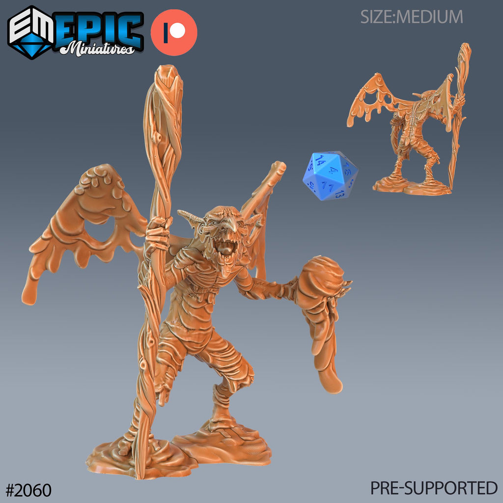 Mud Mephit Option #2060 front DND miniature Cruel Marshes 16k resin