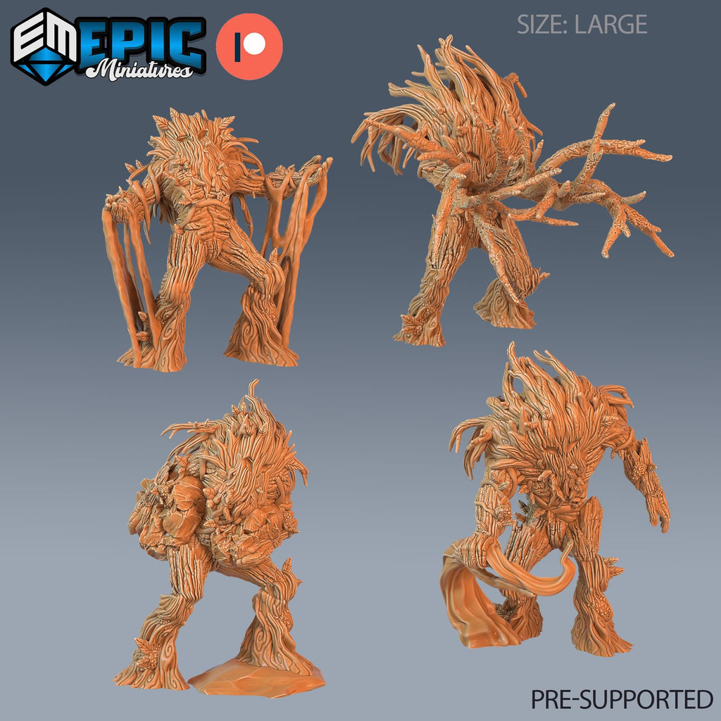 Shambling Mound Set of 4 DND miniatures group photo Cruel Marshes