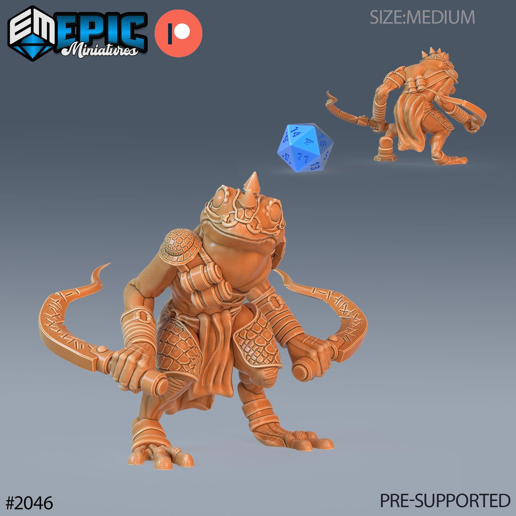 Poison Frog Option #2046 front DND miniature Cruel Marshes 16k resin