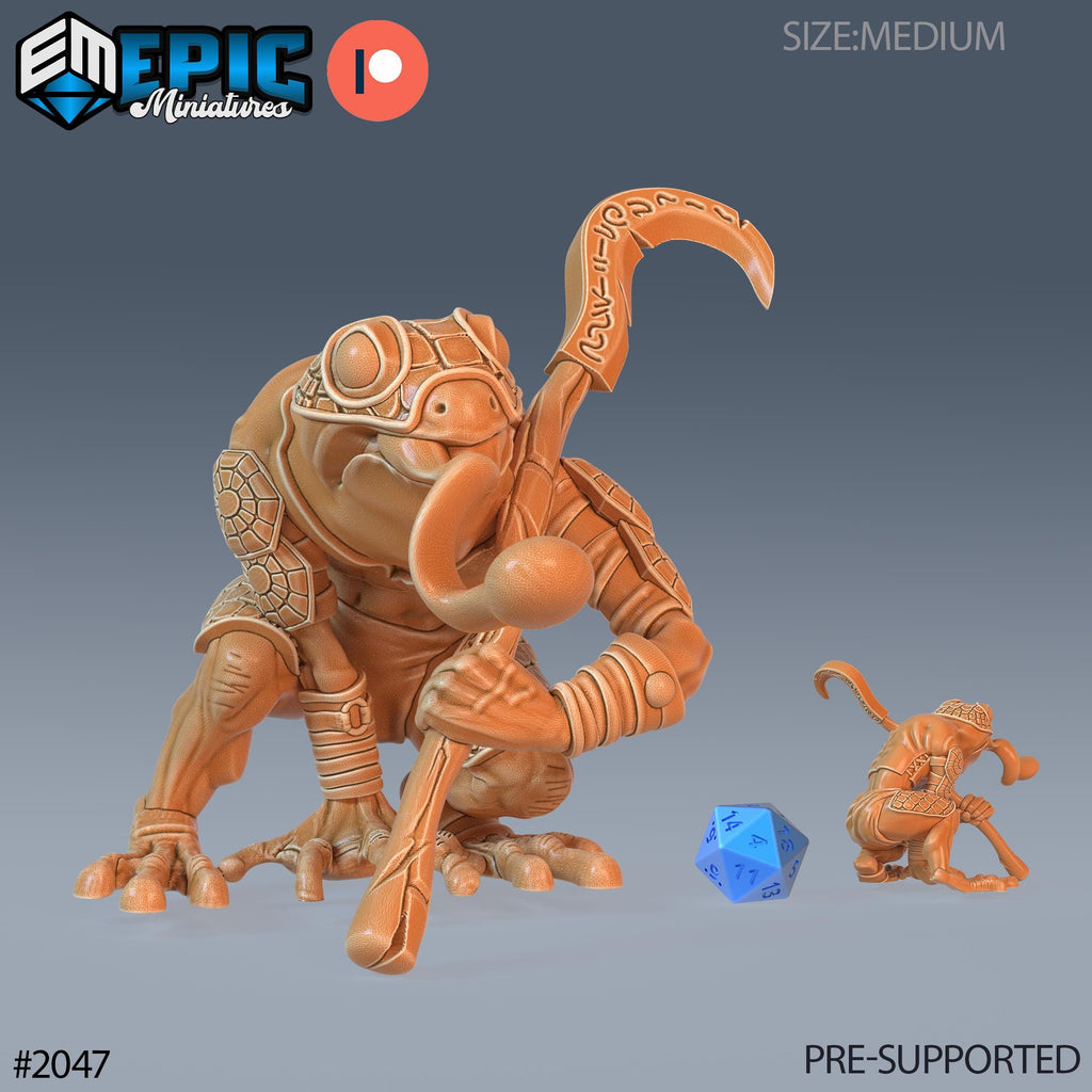 Poison Frog Option #2047 front DND miniature Cruel Marshes 16k resin