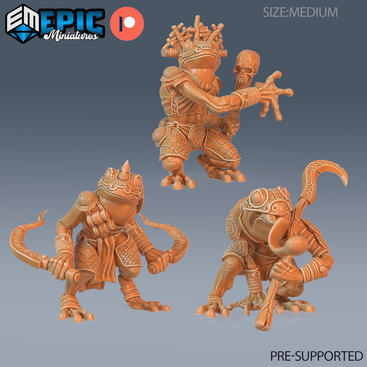 Poison Frog Set of 3 DND miniatures group photo Cruel Marshes