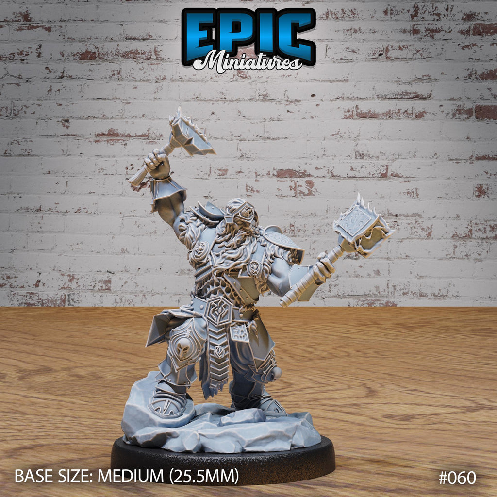 Royal Dwarf Option #060 front DND miniature Dwarf Army Pack 16k resin