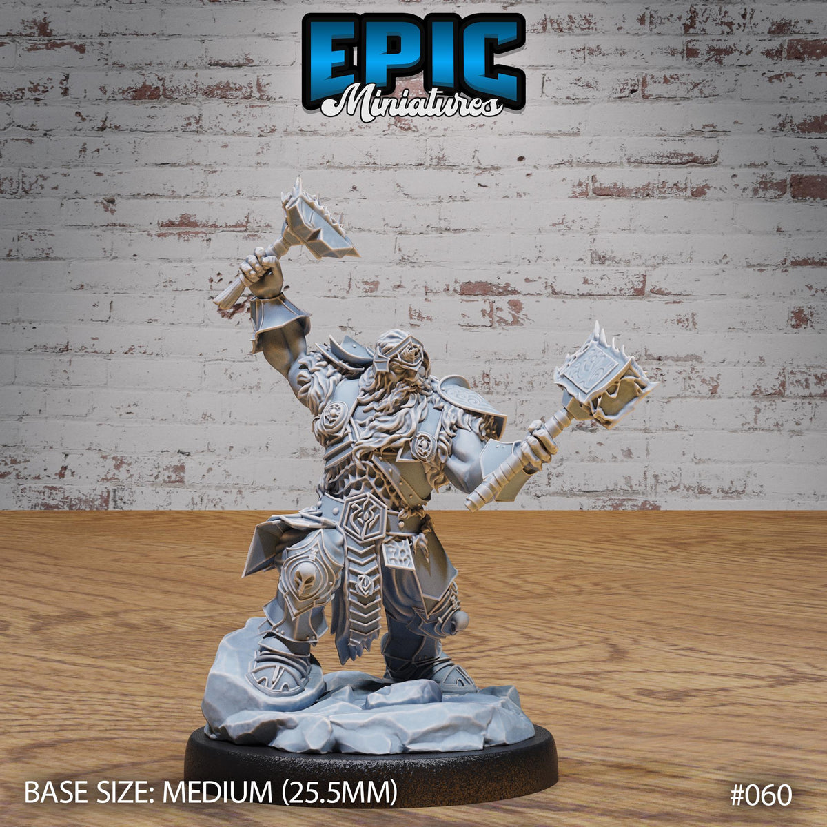 Royal Dwarf Option #060 front DND miniature Dwarf Army Pack 16k resin