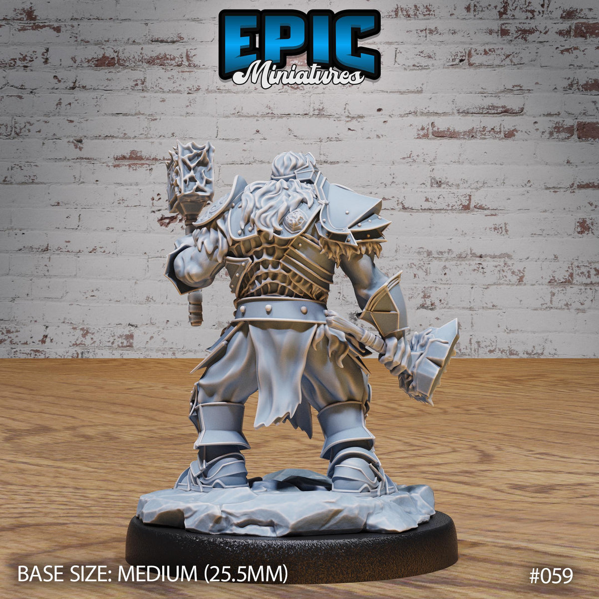 Royal Dwarf Option #059 back DND miniature Dwarf Army Pack 16k resin