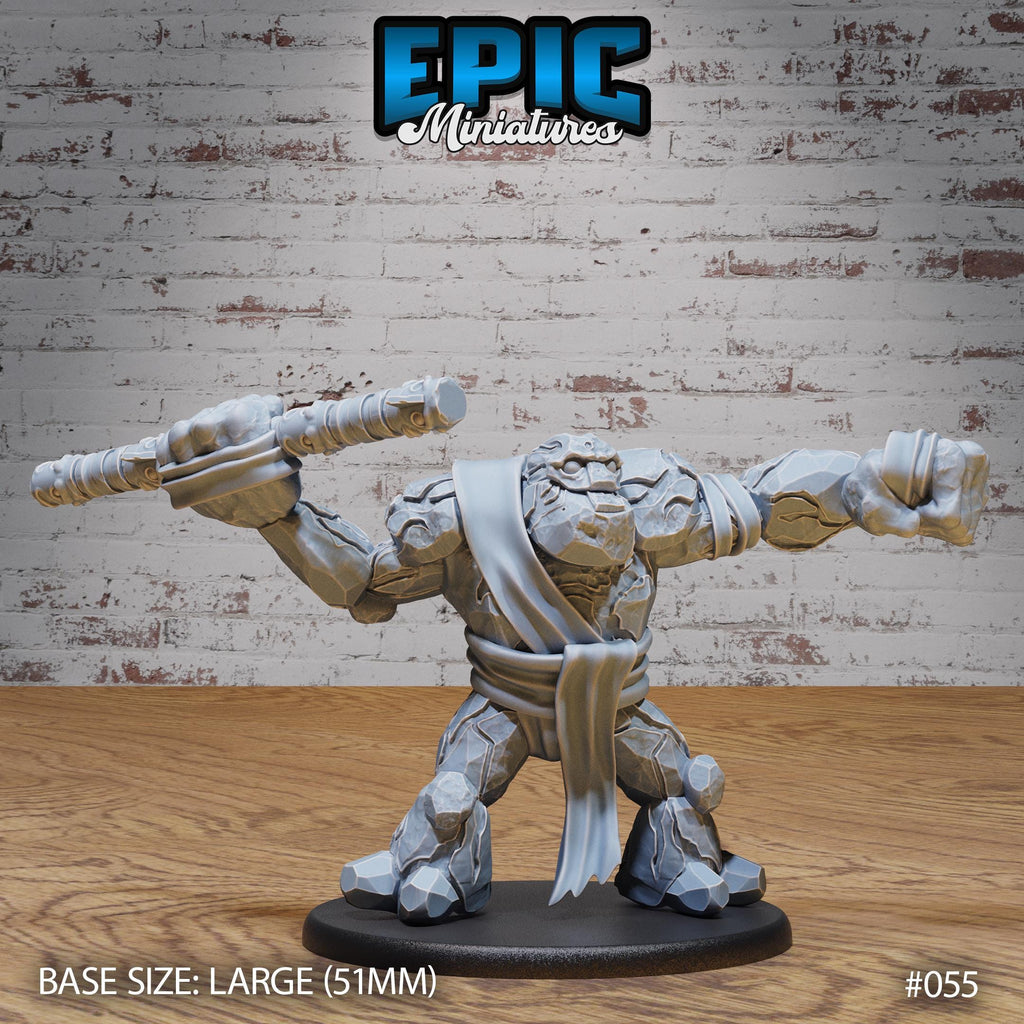Stone Golem Option #055 front DND miniature Dwarf Army Pack 16k resin