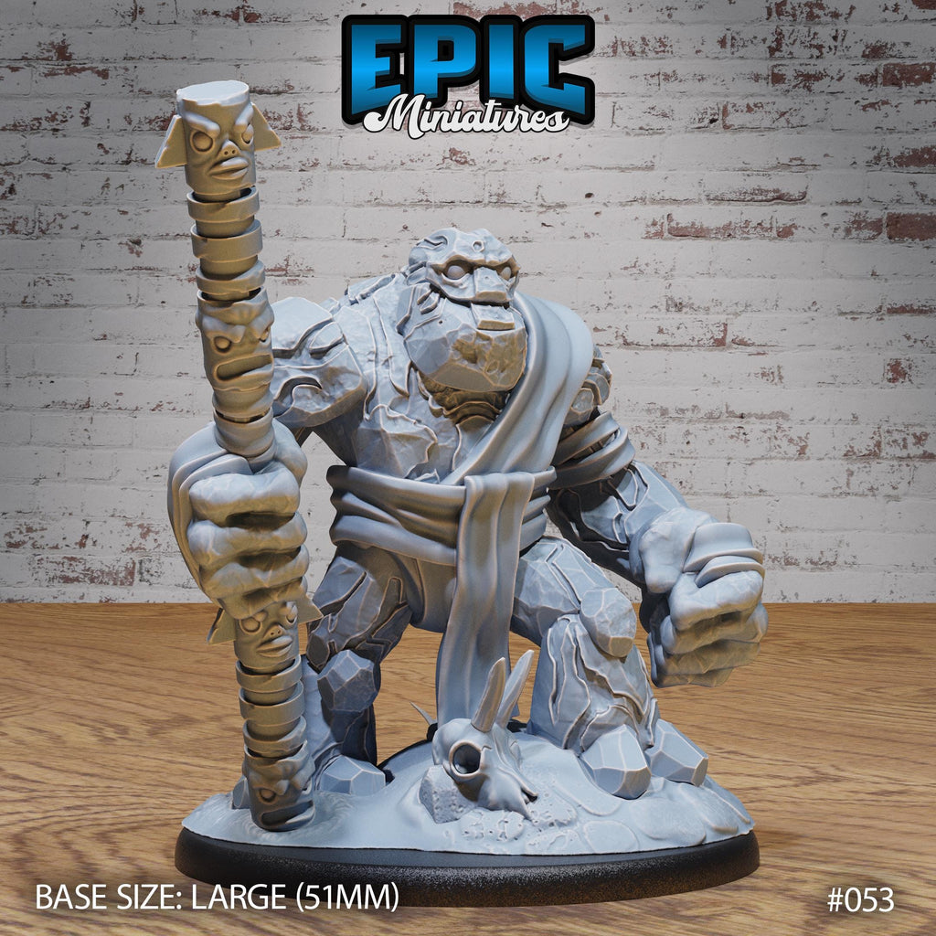 Stone Golem Option #053 front DND miniature Dwarf Army Pack 16k resin