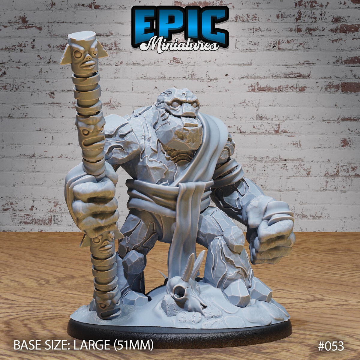 Stone Golem Option #053 front DND miniature Dwarf Army Pack 16k resin