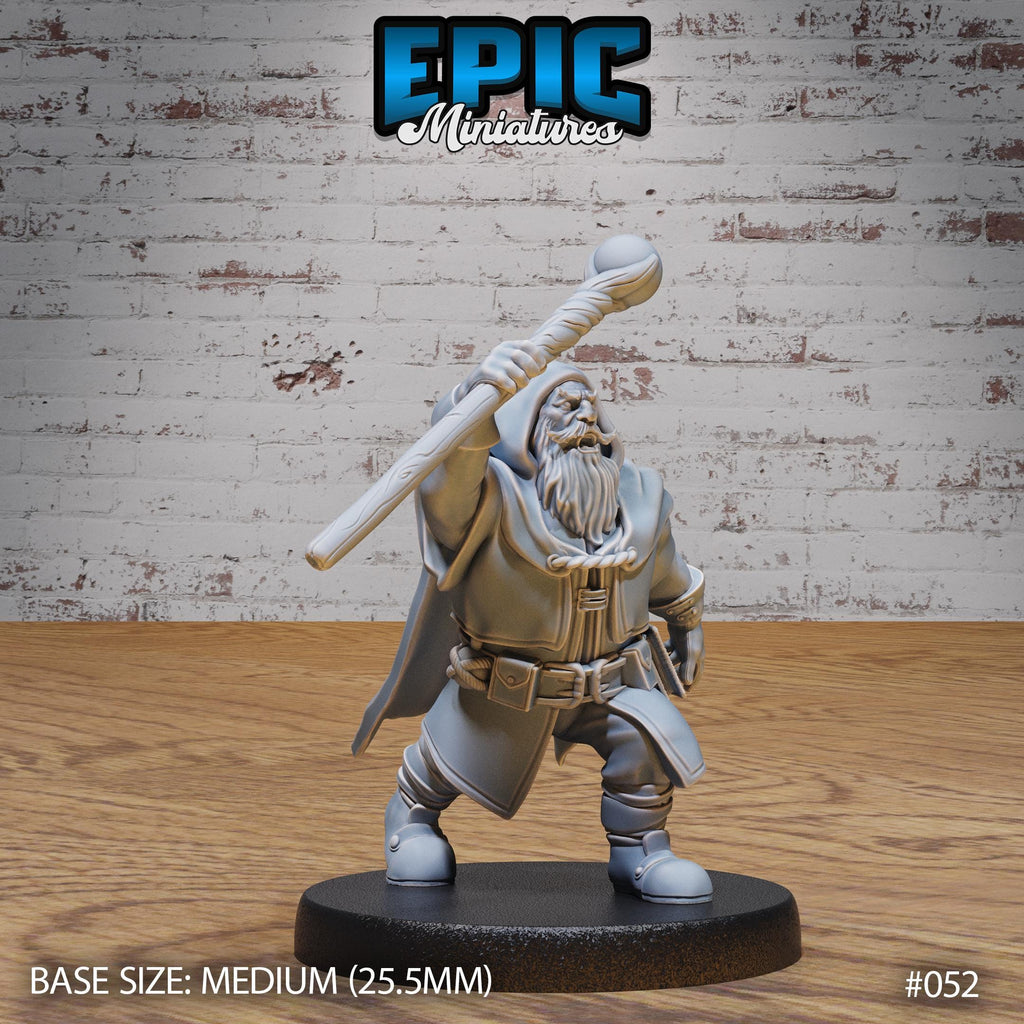 Summoner Dwarf Option #052 front DND miniature Dwarf Army Pack 16k resin
