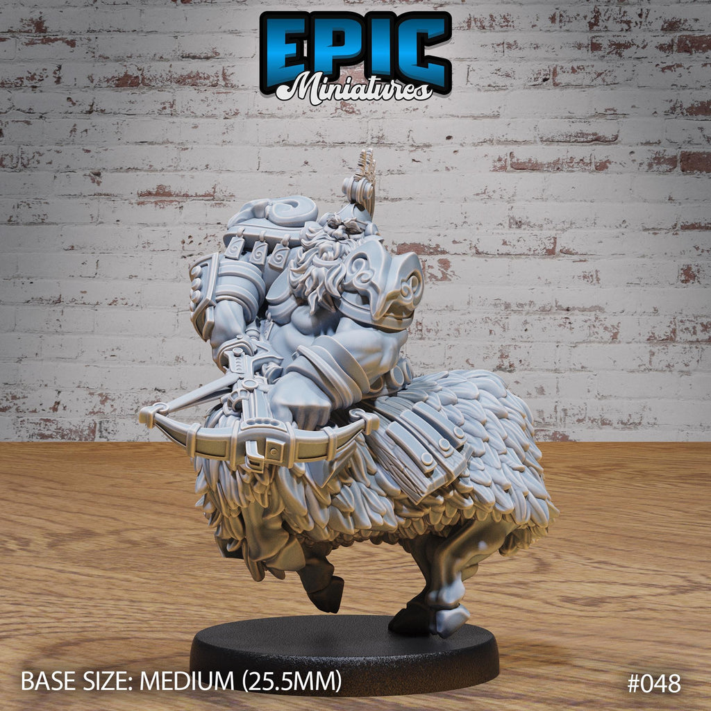 Goat Centaur Option #048 front DND miniature Dwarf Army Pack 16k resin
