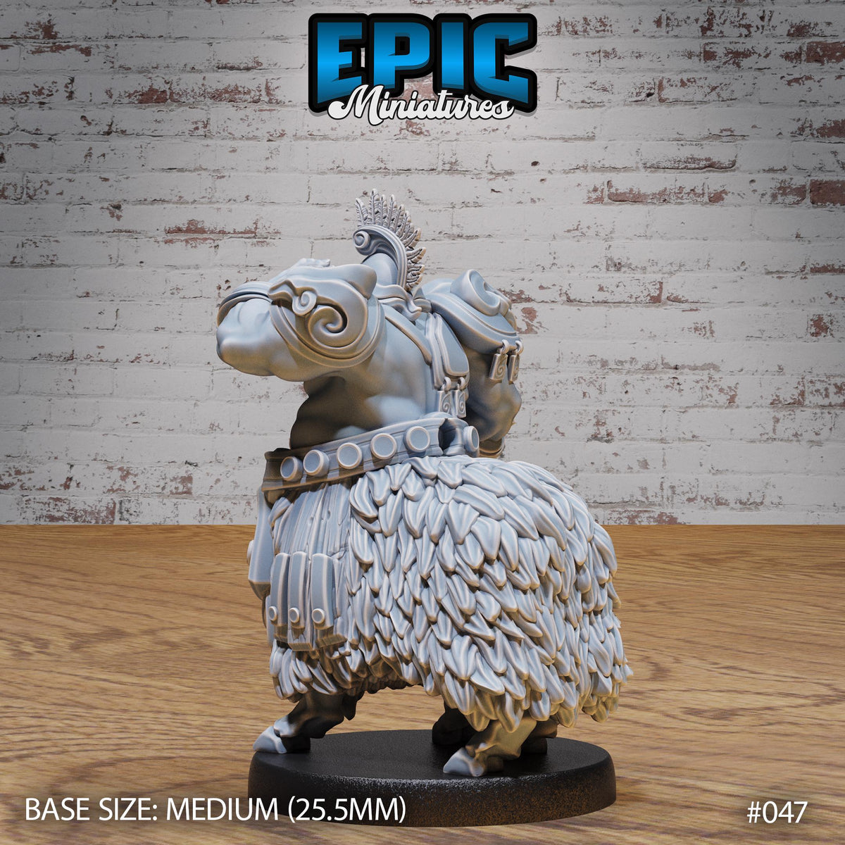 Goat Centaur Option #047 back DND miniature Dwarf Army Pack 16k resin