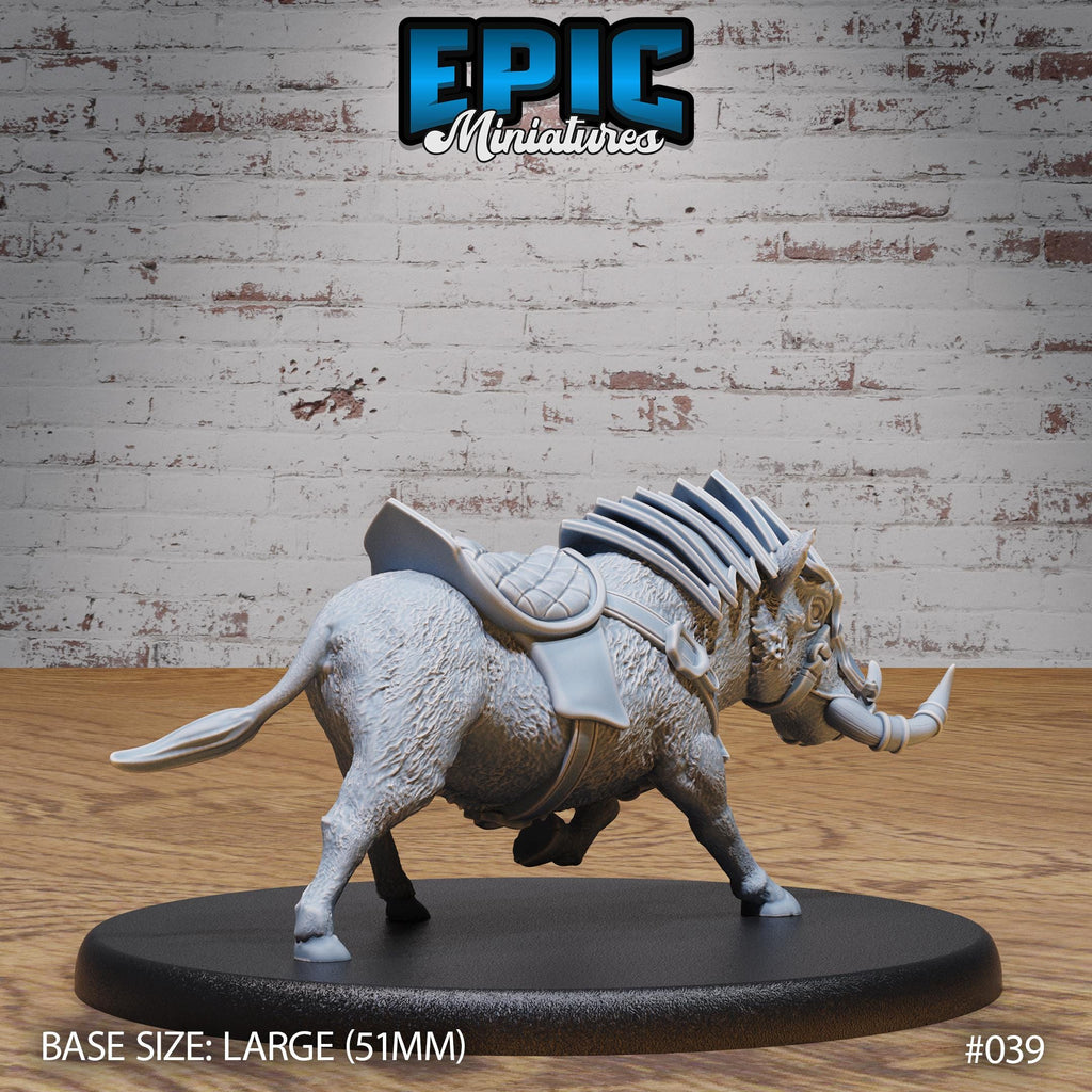 Armored Warthog and Rider Option #039 back DND miniature Dwarf Army Pack 16k resin