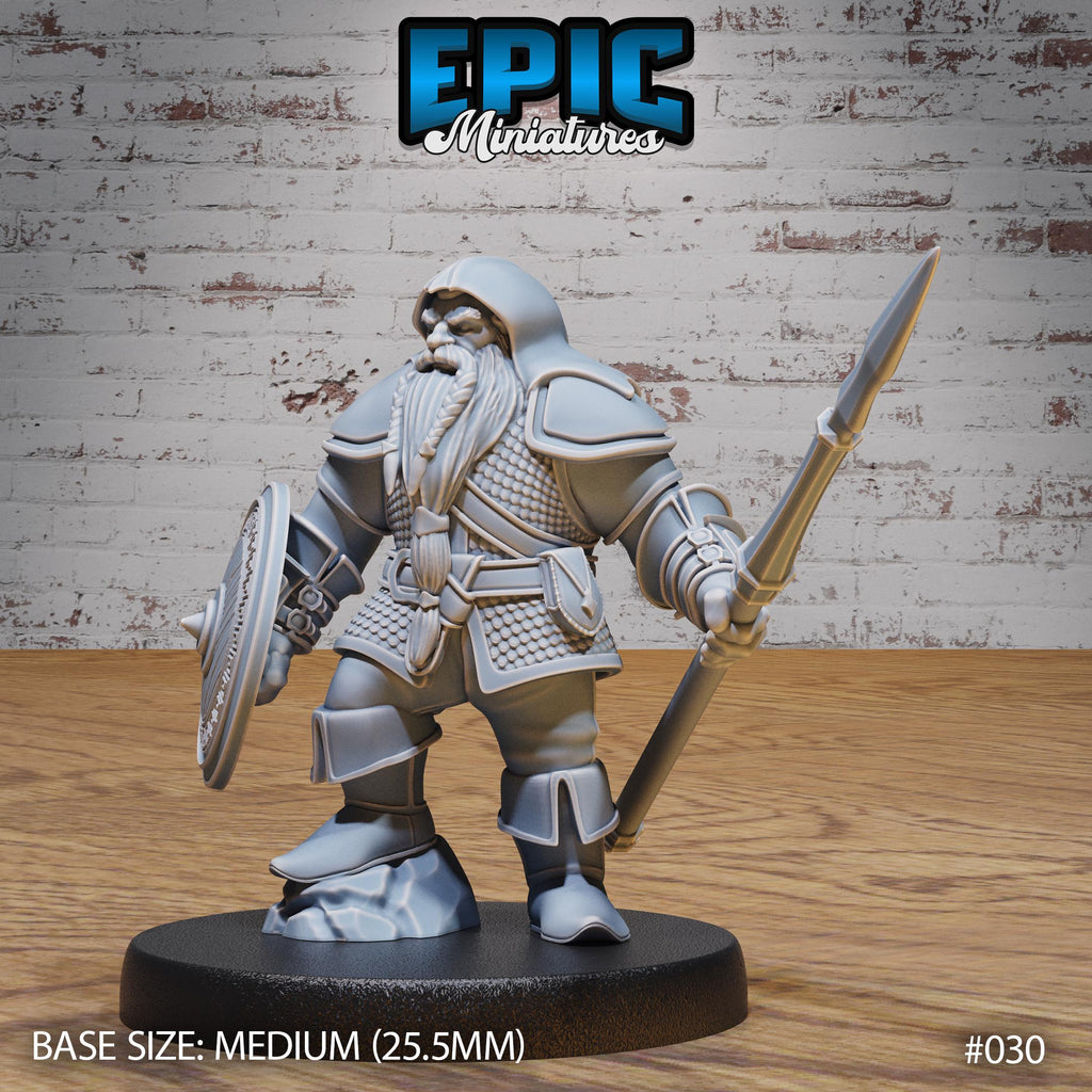 Dwarf Army Set of 10 Variations Option #030 front DND miniature Dwarf Army Pack 16k resin