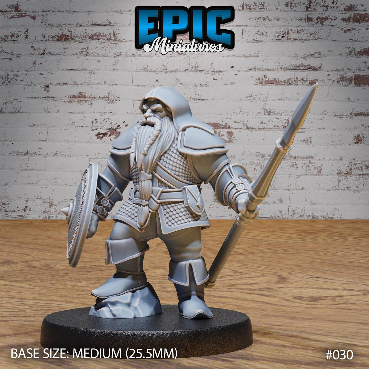 Dwarf Army Set of 10 Variations Option #030 front DND miniature Dwarf Army Pack 16k resin