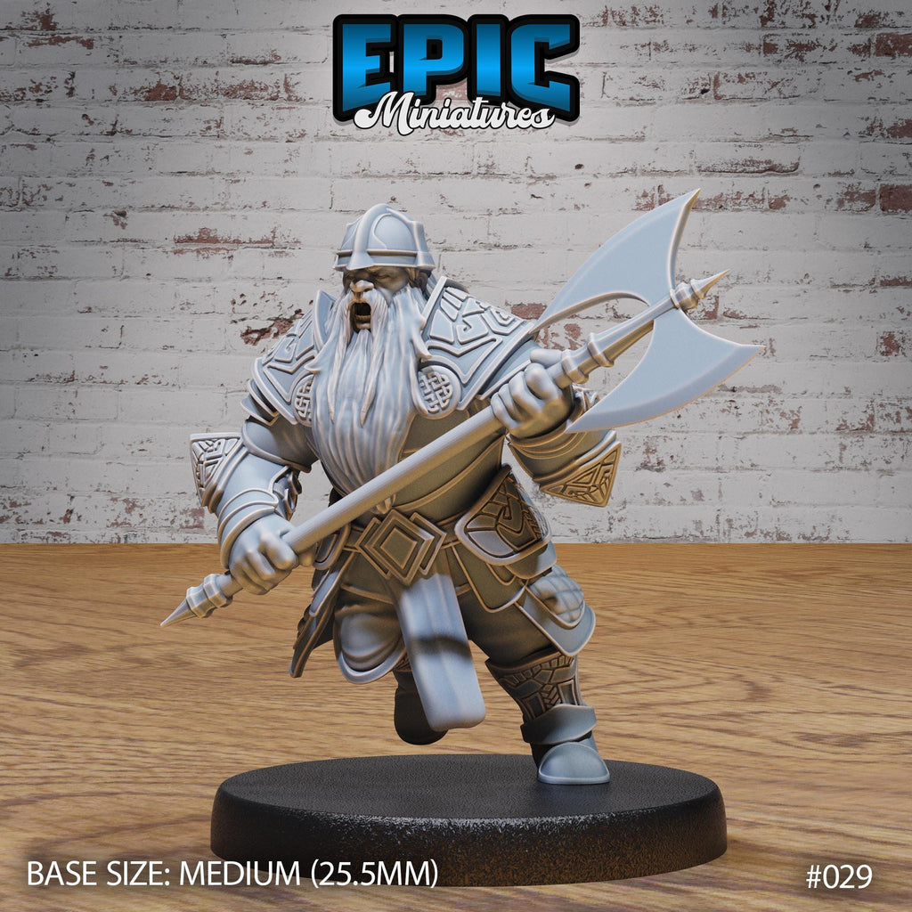 Dwarf Army Set of 10 Variations Option #029 front DND miniature Dwarf Army Pack 16k resin