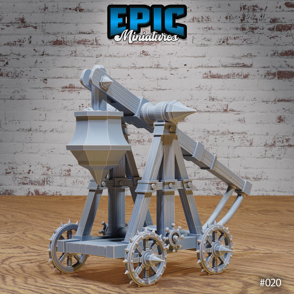Dwarf Army Siege Commander Cannon Trebuchet Option #018 front DND miniature Dwarf Army Pack 16k resin