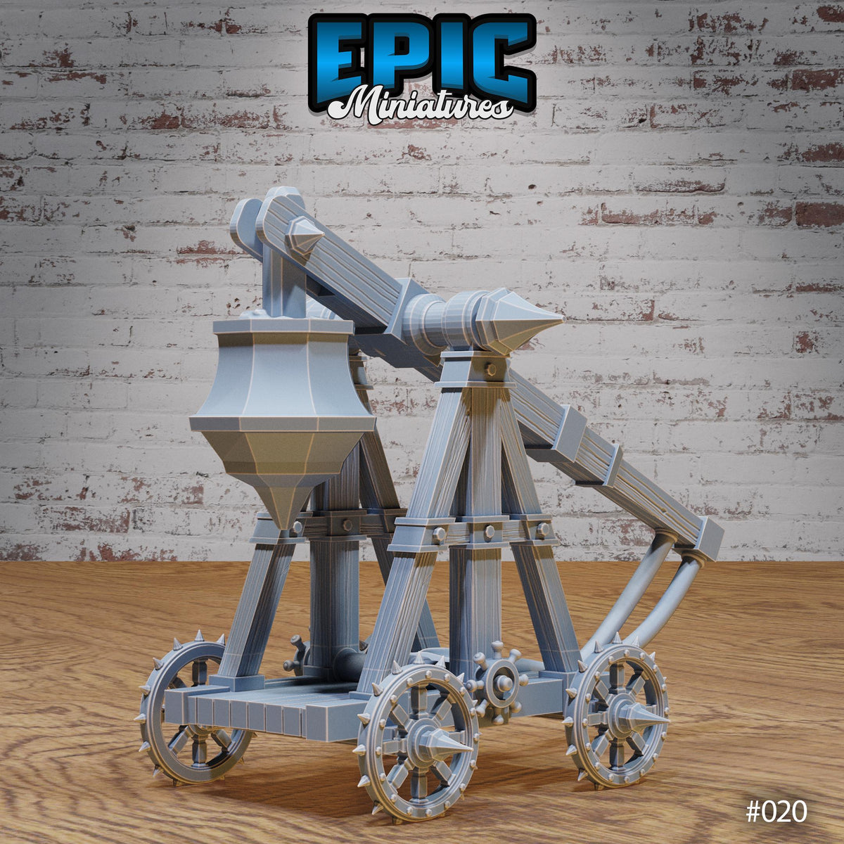 Dwarf Army Siege Commander Cannon Trebuchet Option #018 front DND miniature Dwarf Army Pack 16k resin