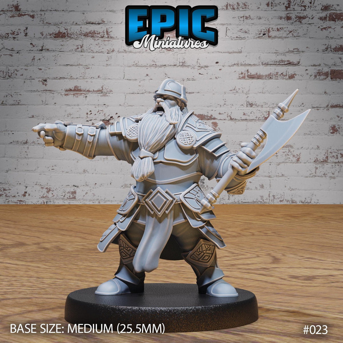 Dwarf Army Siege Commander Cannon Trebuchet Option #021 front DND miniature Dwarf Army Pack 16k resin