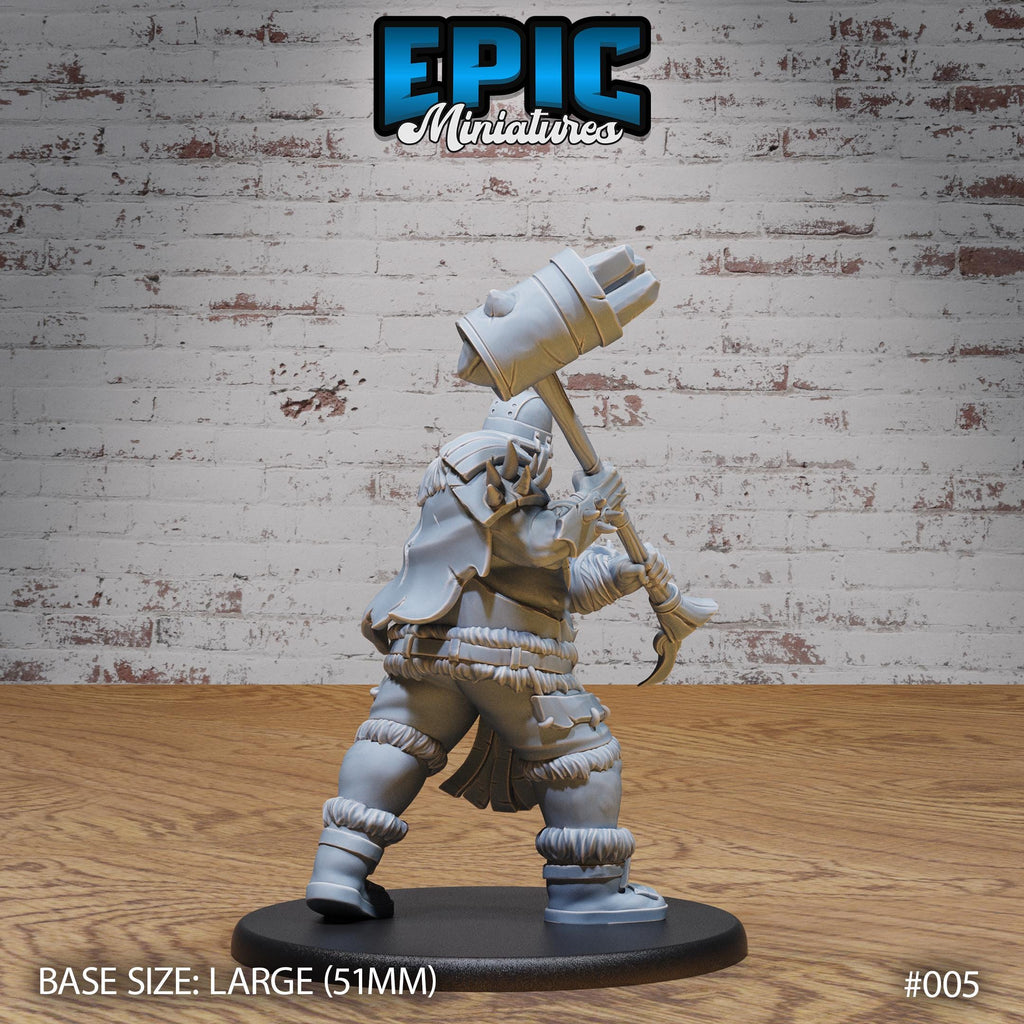 Hill Giant Juggernaut Option #005 back DND miniature Dwarf Army Pack 16k resin