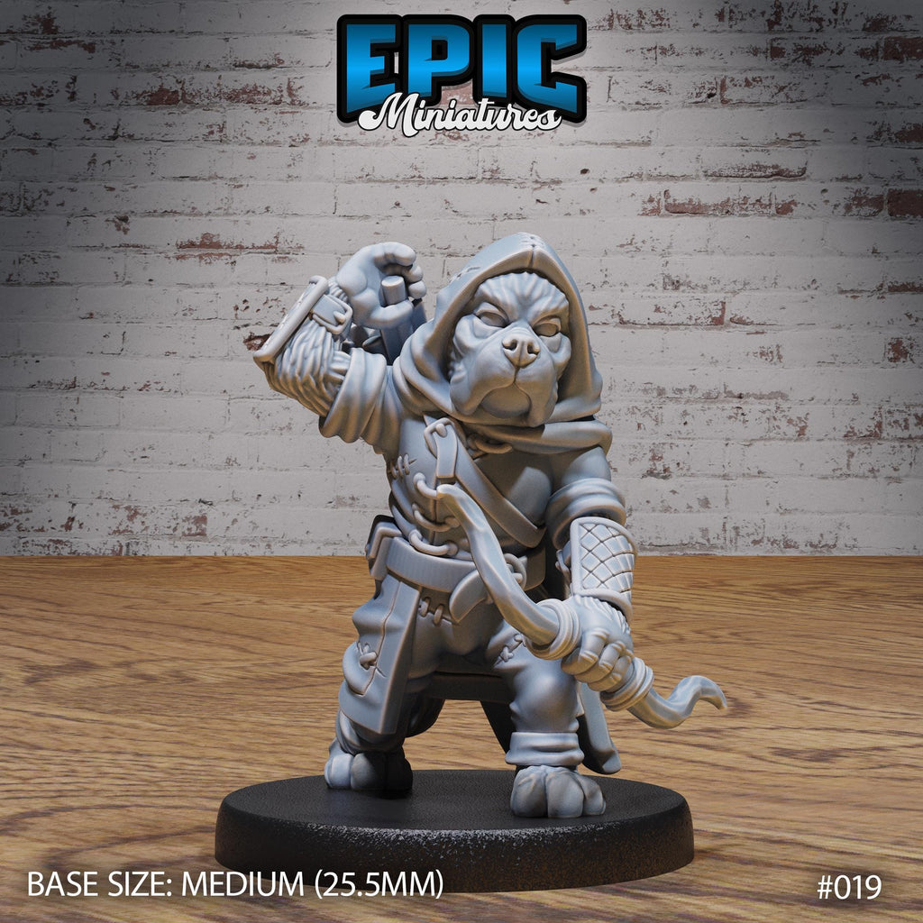 Dog Tribe Dogfolk Option #020 front DND miniature NPC Fun Pack 16k resin