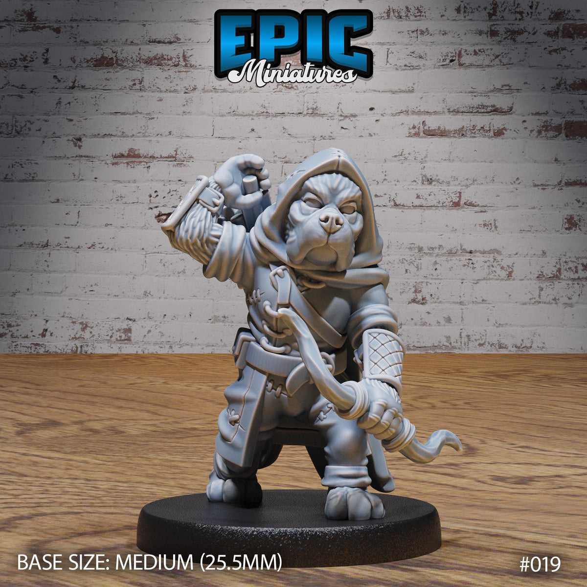 Dog Tribe Dogfolk Option #020 front DND miniature NPC Fun Pack 16k resin