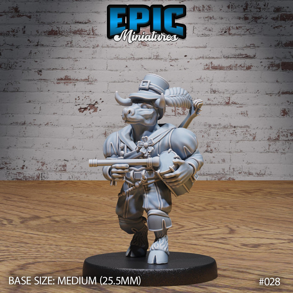 Minotaur Tribe Minotaurfolk Option #029 front DND miniature NPC Fun Pack 16k resin