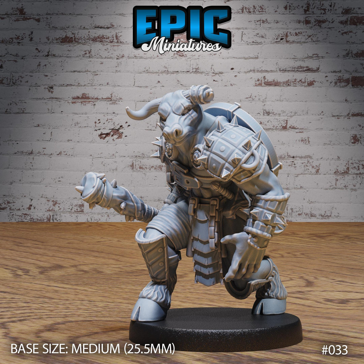 Minotaur Tribe Minotaurfolk Option #026 front DND miniature NPC Fun Pack 16k resin