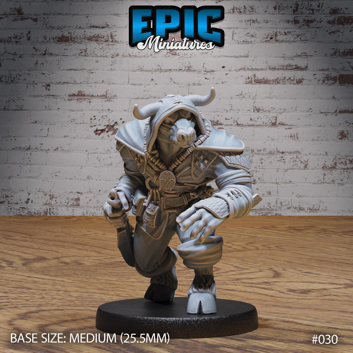 Minotaur Tribe Minotaurfolk Option #031 front DND miniature NPC Fun Pack 16k resin