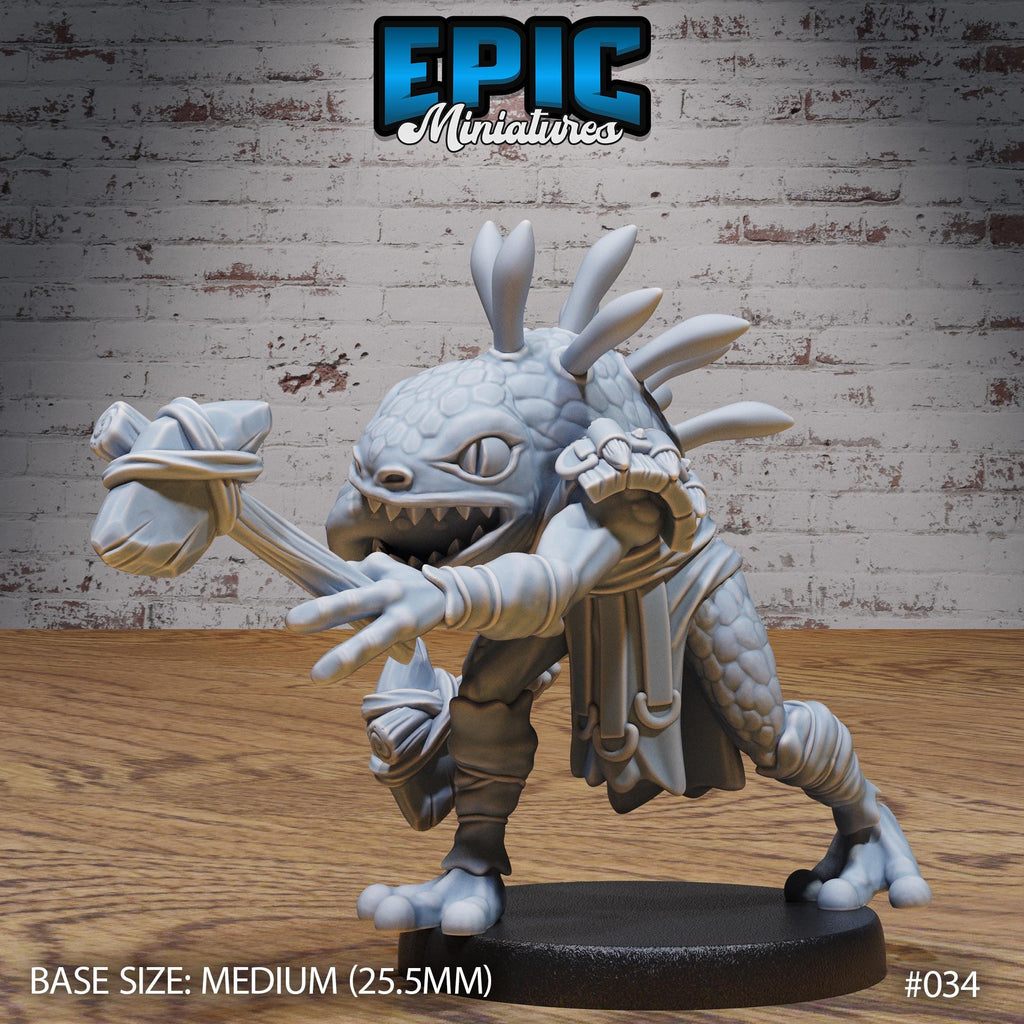 River Tribe Folk Option #035 front DND miniature NPC Fun Pack 16k resin