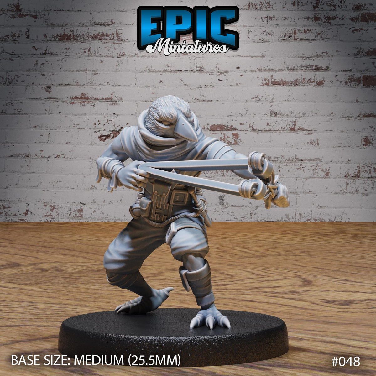 Kenku Bird Tribe Option #048 front DND miniature NPC Fun Pack 16k resin