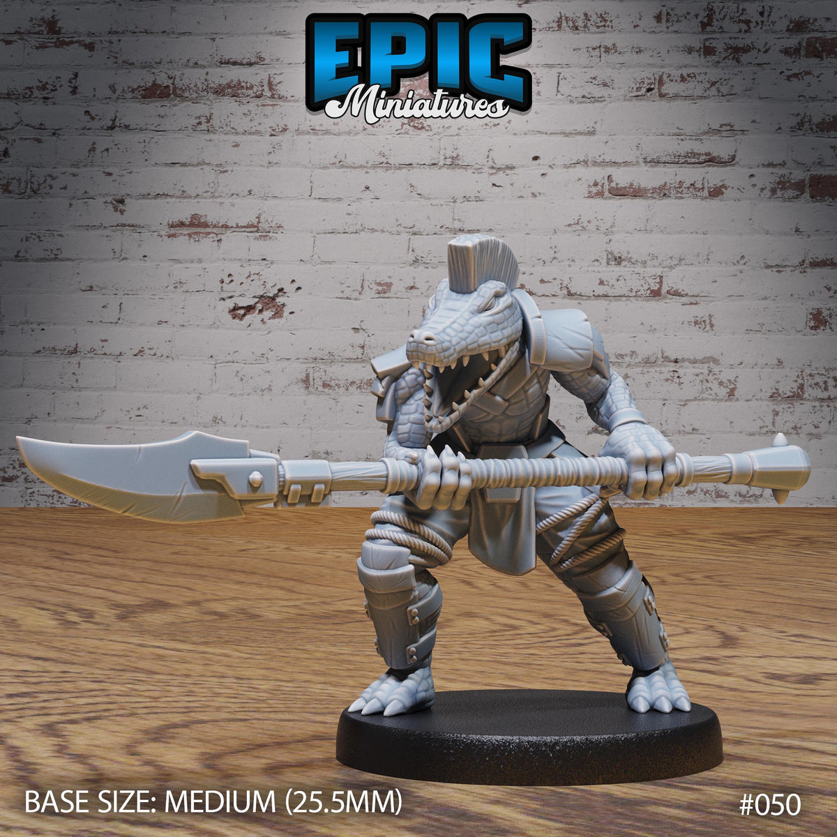 Alligator Folk Option #050 front DND miniature NPC Fun Pack 16k resin