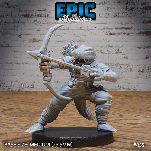 Alligator Folk Option #055 front DND miniature NPC Fun Pack 16k resin