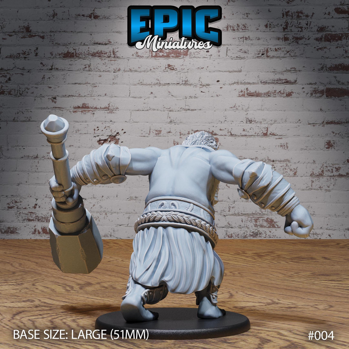 Half Troll Option #004 back DND miniature Orc Army Pack 16k resin