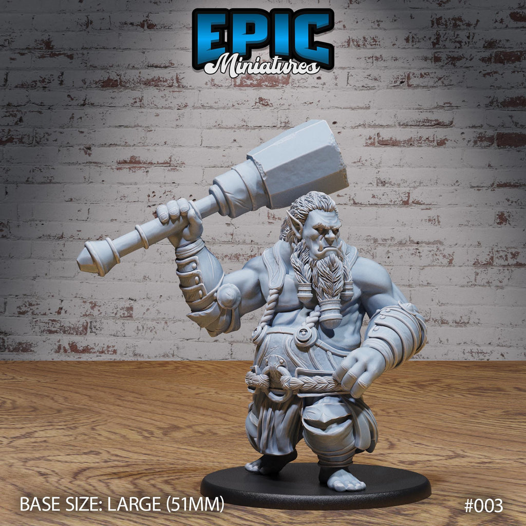 Half Troll Option #003 front DND miniature Orc Army Pack 16k resin