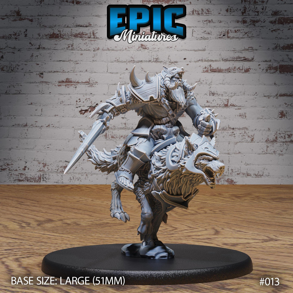 Orc Army Wolf Rider Option #013 front DND miniature Orc Army Pack 16k resin