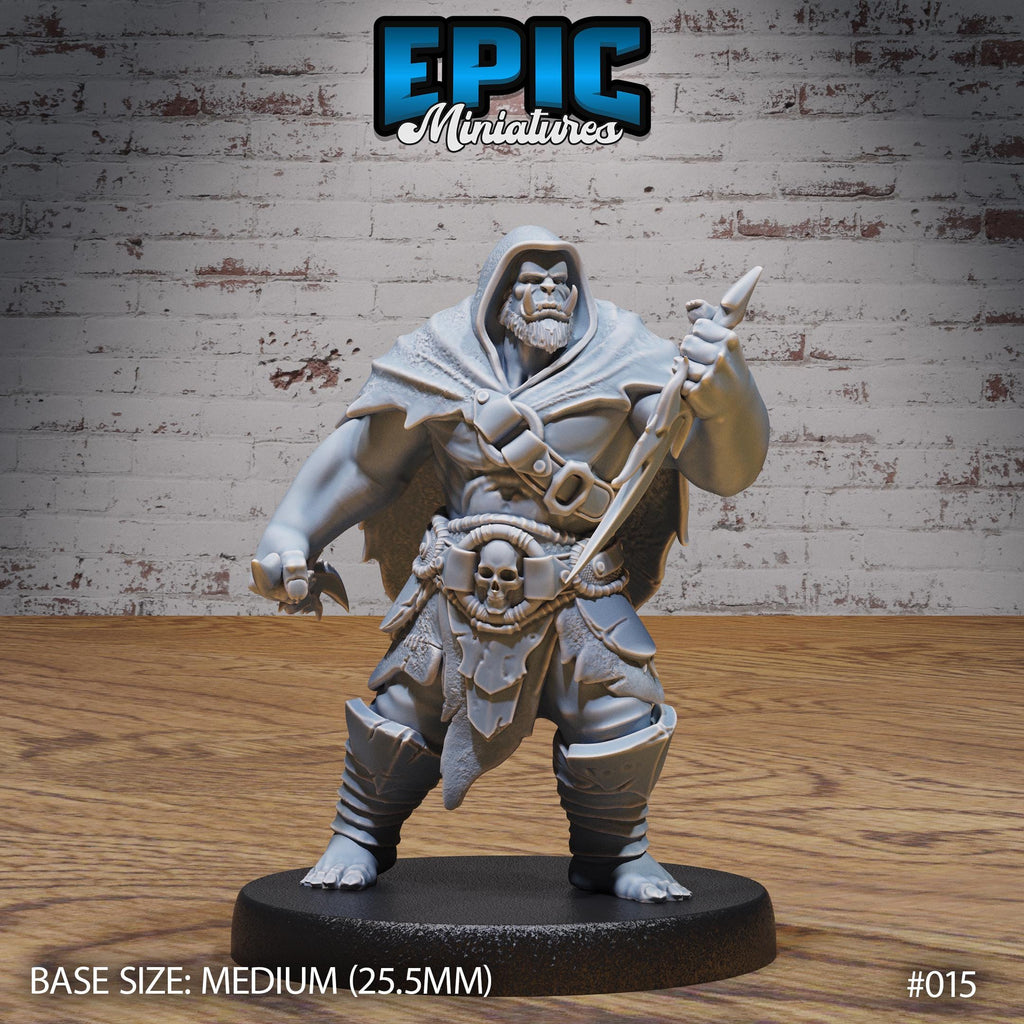 Orc Army Wolf Rider Option #015 front DND miniature Orc Army Pack 16k resin