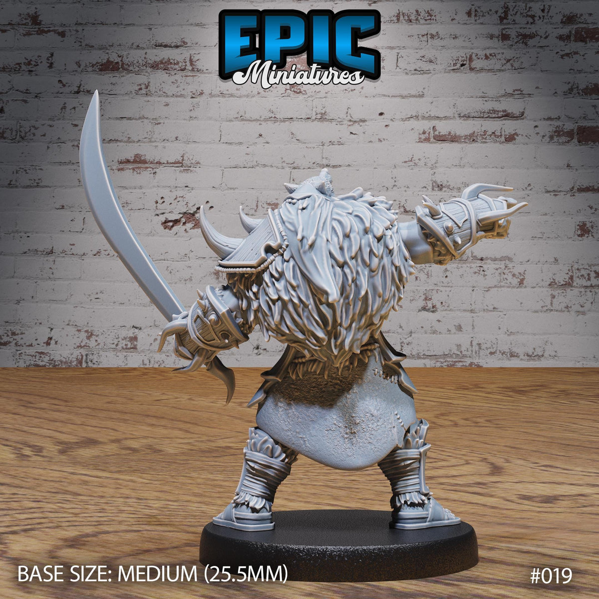 Orc Army Warrior Option #020 front DND miniature Orc Army Pack 16k resin