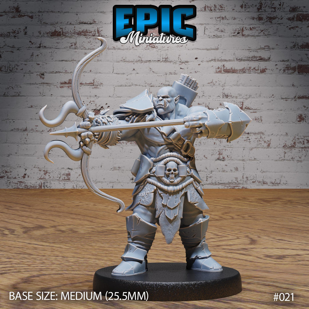Orc Army Warrior #1 in 40mm scale front DND miniature Orc Army Pack 16k resin