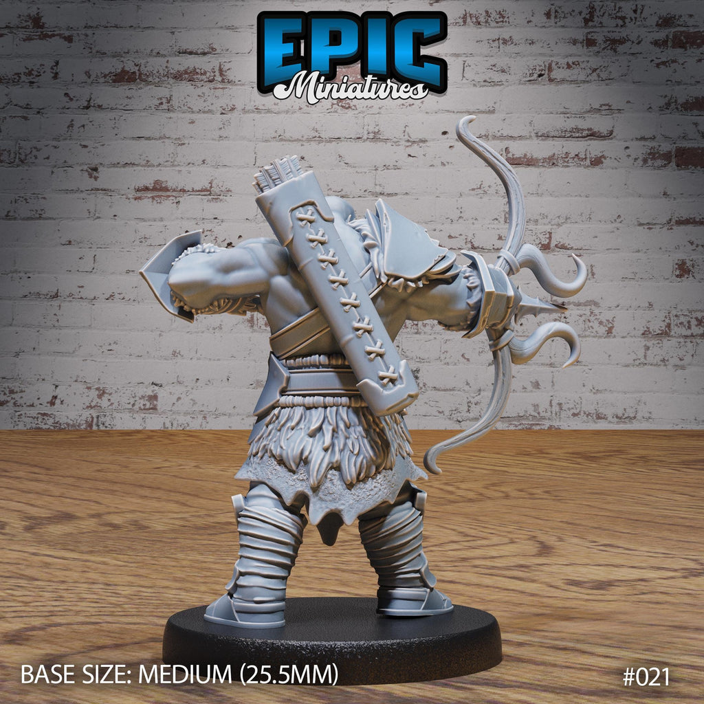 Orc Army Warrior #2 in 40mm scale front DND miniature Orc Army Pack 16k resin