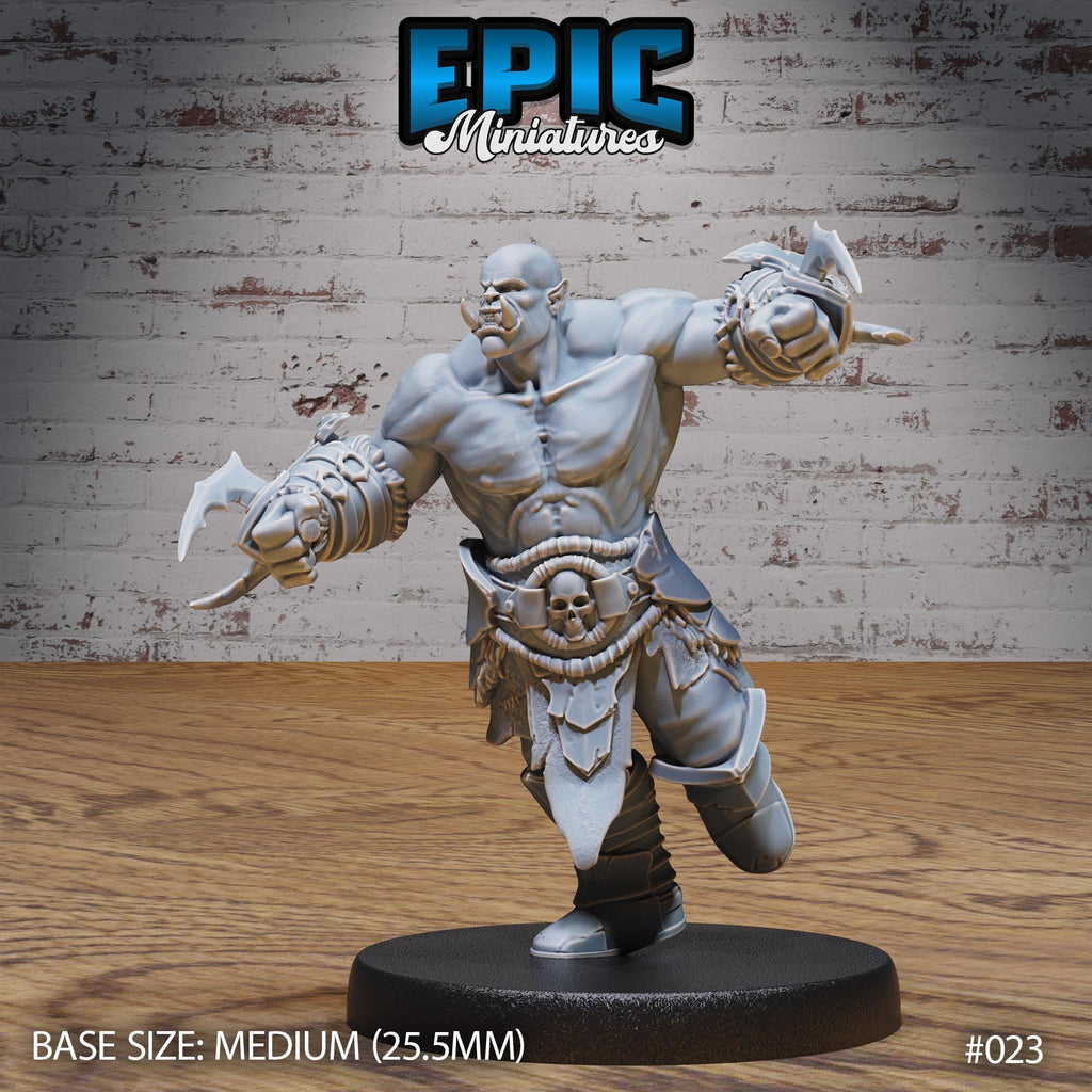 Orc Army Warrior Option #023 front DND miniature Orc Army Pack 16k resin