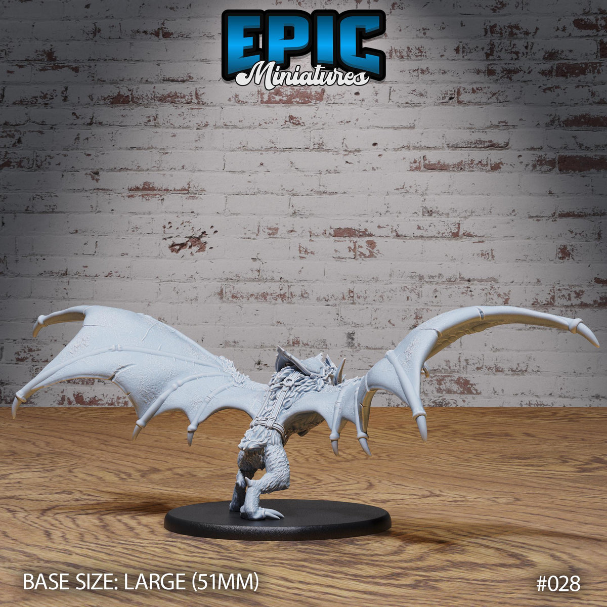 Orc Army Bat Rider Option #028 back DND miniature Orc Army Pack 16k resin