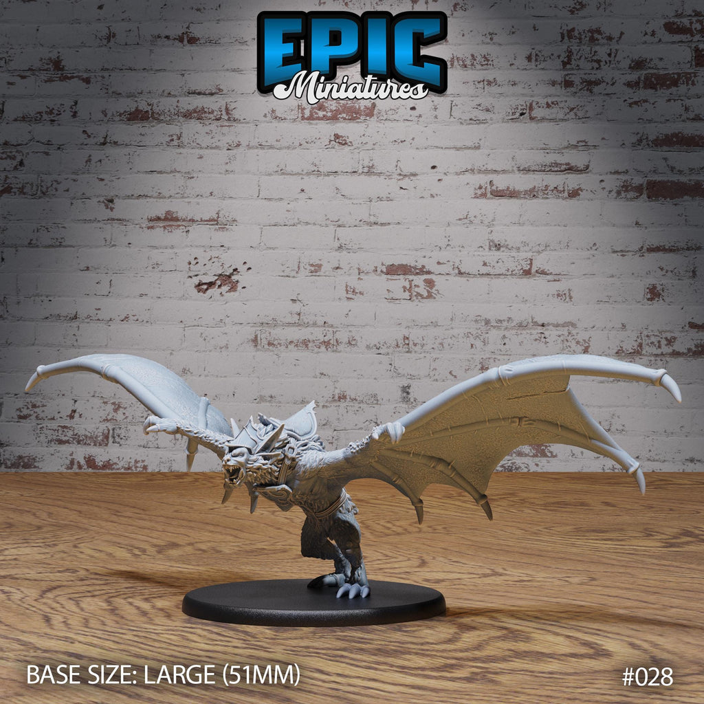 Orc Army Bat Rider Option #028 front DND miniature Orc Army Pack 16k resin