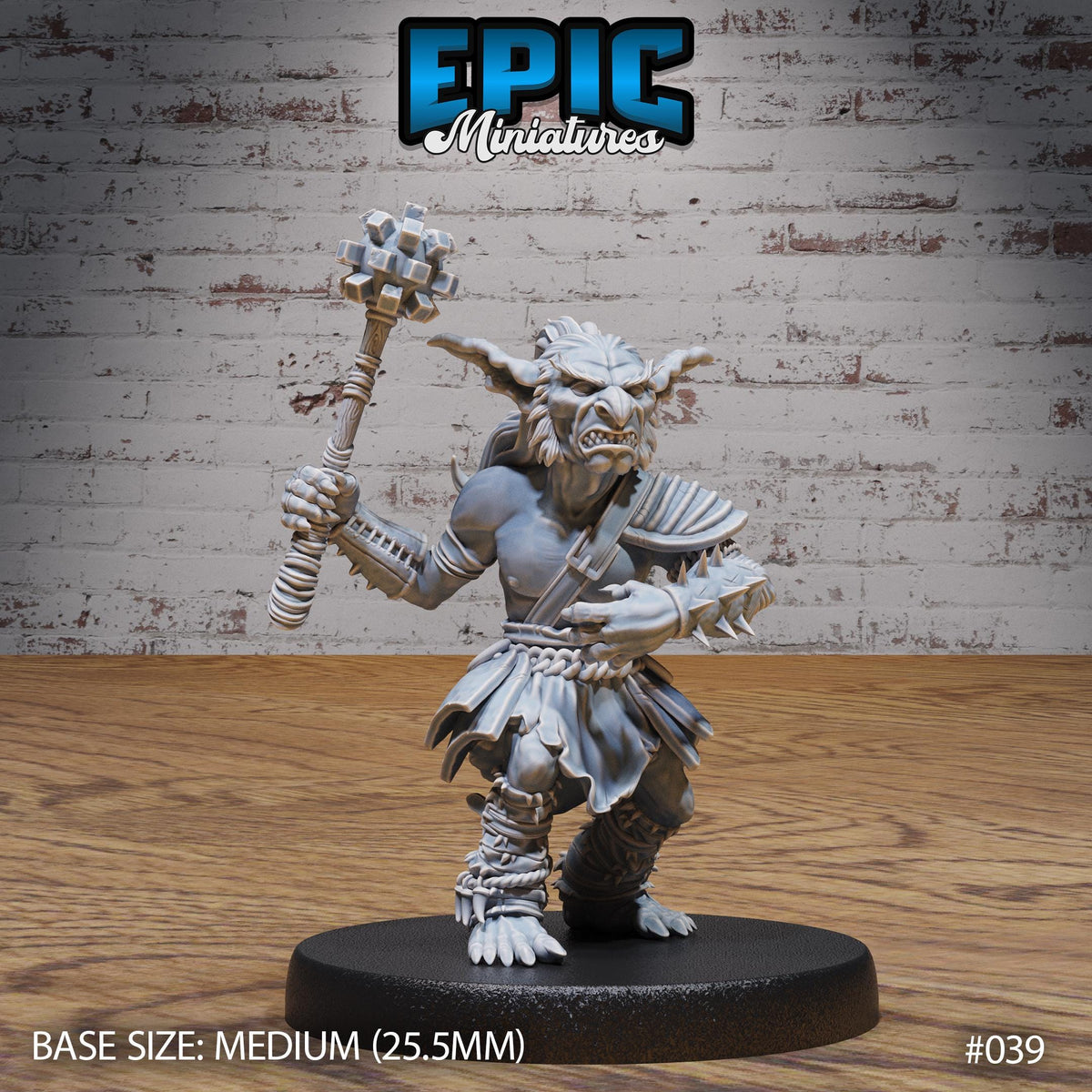 Classic Goblin Fisherman Option #040 front DND miniature Orc Army Pack 16k resin