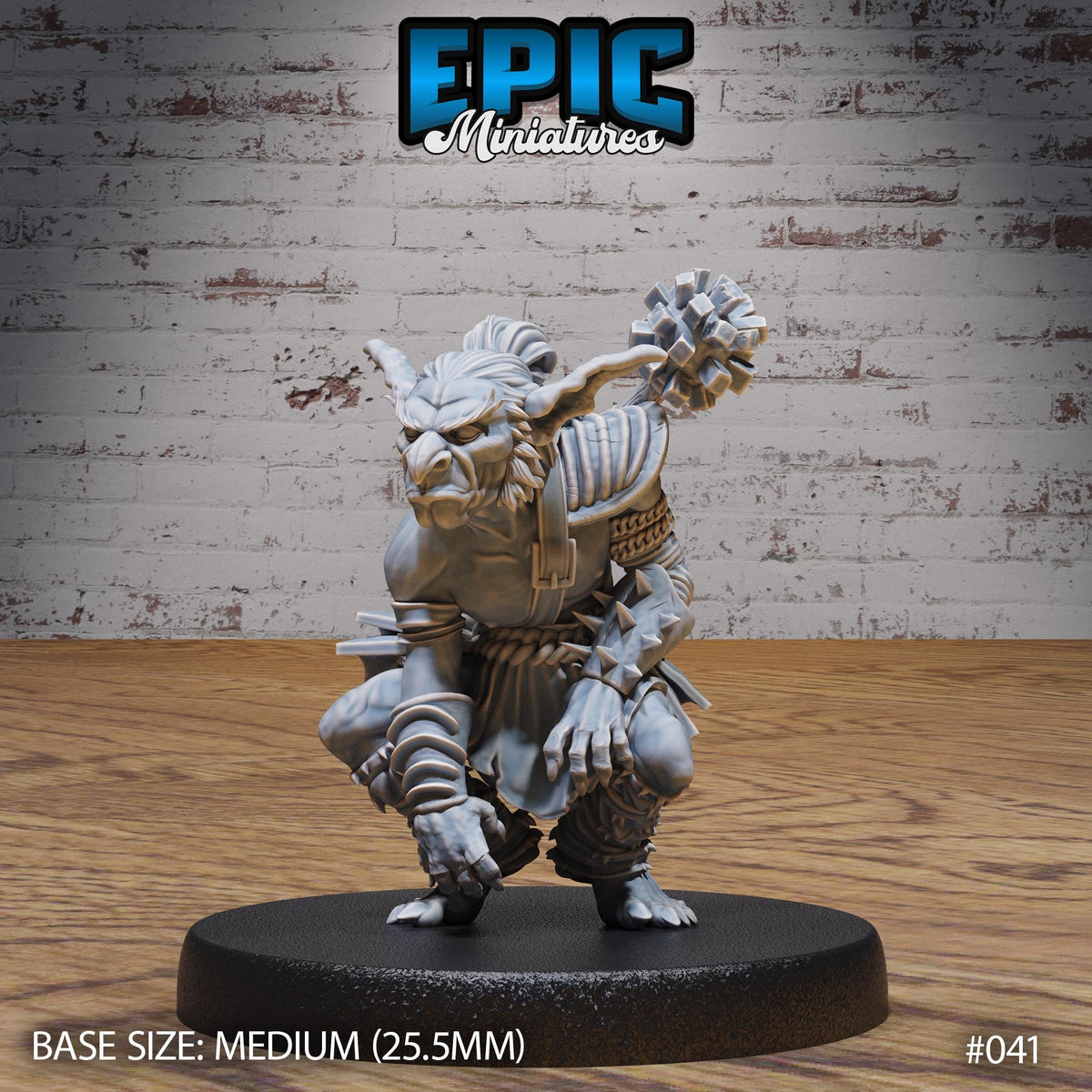 Classic Goblin Fisherman Option #041 front DND miniature Orc Army Pack 16k resin