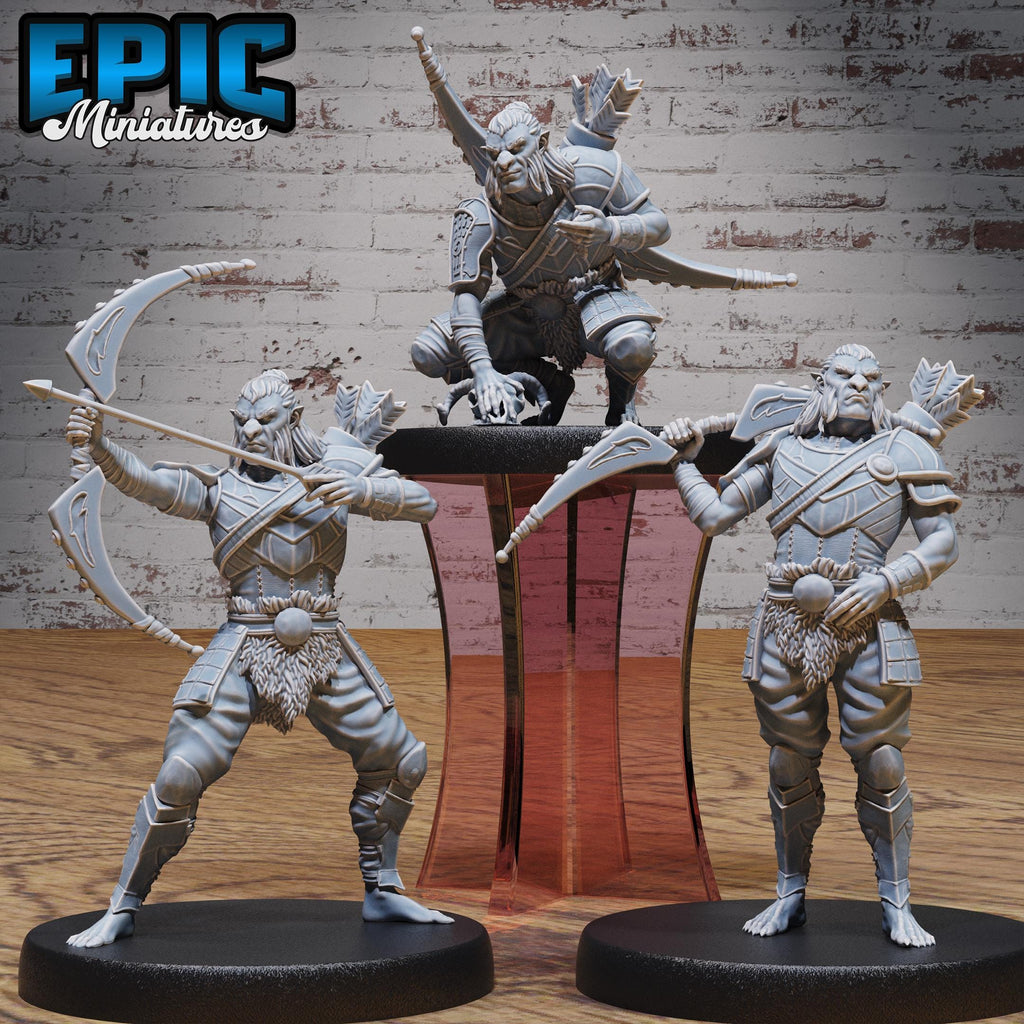Hobgoblin Hunter Set of 3 DND miniatures group photo Orc Army Pack