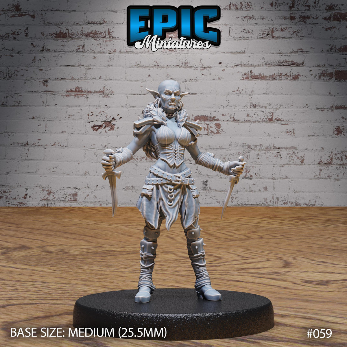 Hobgoblin Adventurer Option #059 front DND miniature Orc Army Pack 16k resin