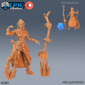 Elven Earth Druid Option #2283 front DND miniature Arcane Dungeon 16k resin