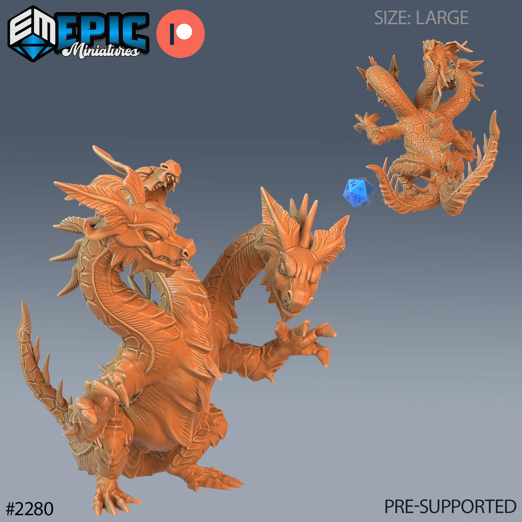 Dungeon Hydra Option #2280 front DND miniature Arcane Dungeon 16k resin