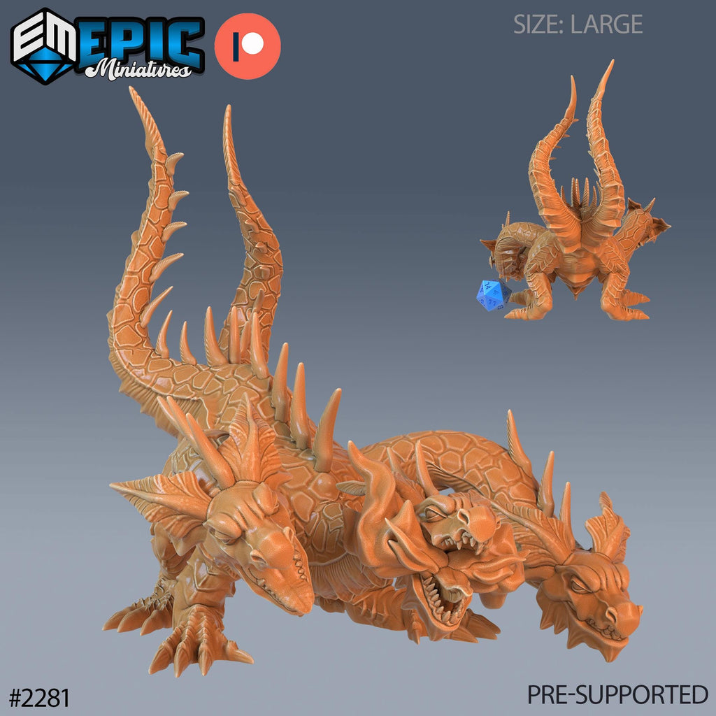 Dungeon Hydra Option #2281 front DND miniature Arcane Dungeon 16k resin