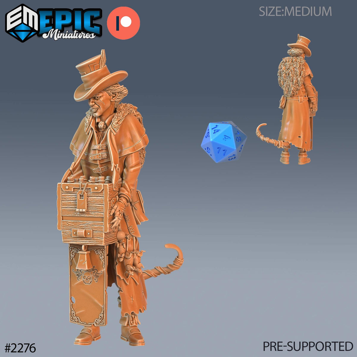 Strange Merchant Option #2276 front DND miniature Arcane Dungeon 16k resin